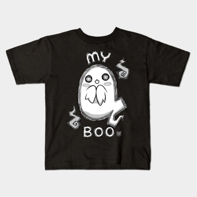 MY BOO Kids T-Shirt by Xocalot